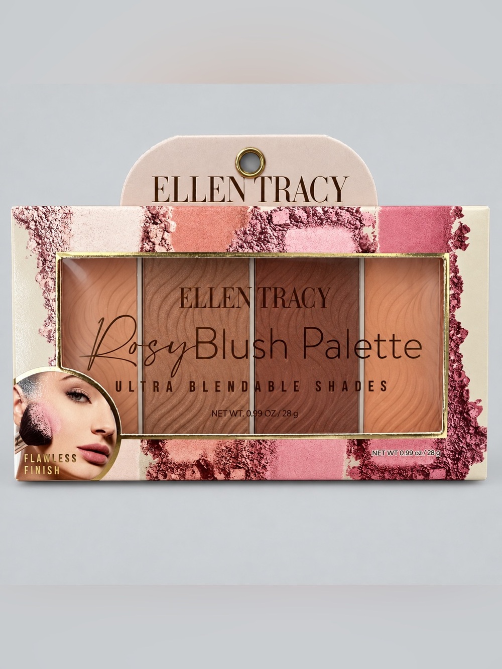 ELLEN TRACY Rosy Blush Palette 4 Ultra Blendable Shades 0.99 oz New With Box